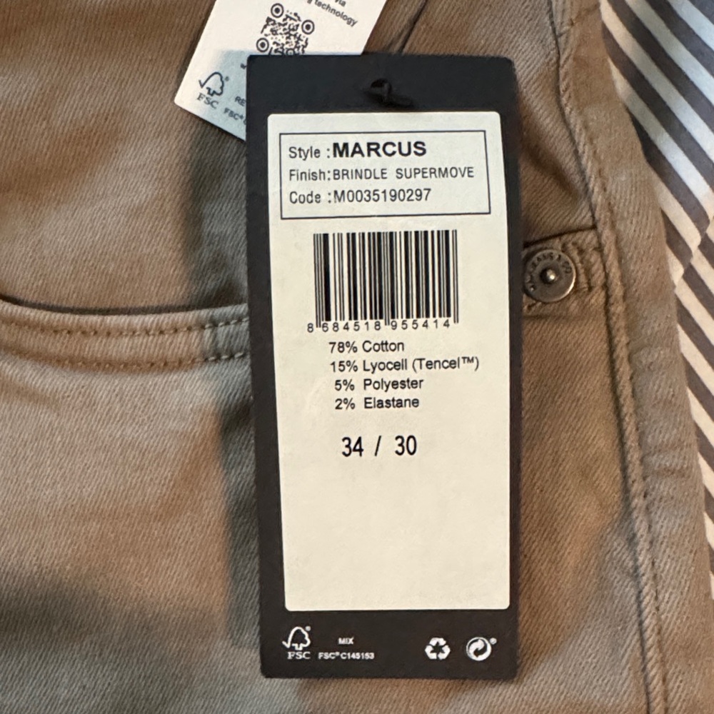 Mavi Slim Straight Jeans - Taupe Brown - Picture 2 of 2